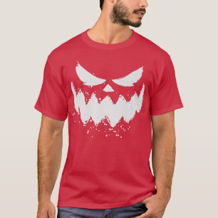 Kürbislaterne beängstigend geschnitztes Kürbisgesi T-Shirt