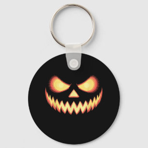 Kürbislaterne Beängstigende Kürbisgewächse Hallowe Schlüsselanhänger