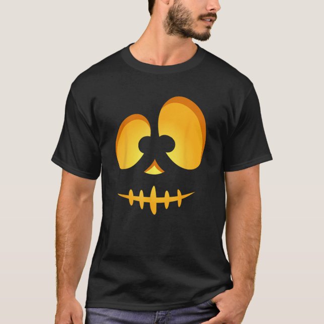 Kürbislaterne Beängstigende Kürbiskugel Hallowee T-Shirt (Vorderseite)