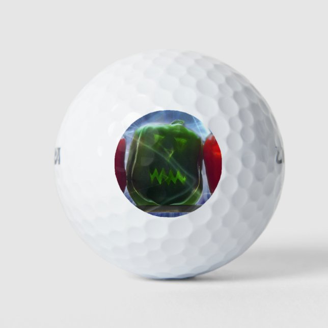 Kürbislaterne Bell Paprikaschoten Golfball (Vorderseite)