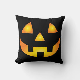 Kürbislaterne Creepy Pumpkin Face Halloween Kissen
