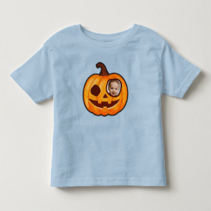 Kürbislaterne Foto Kürbismonster niedlich Kleinkind T-shirt