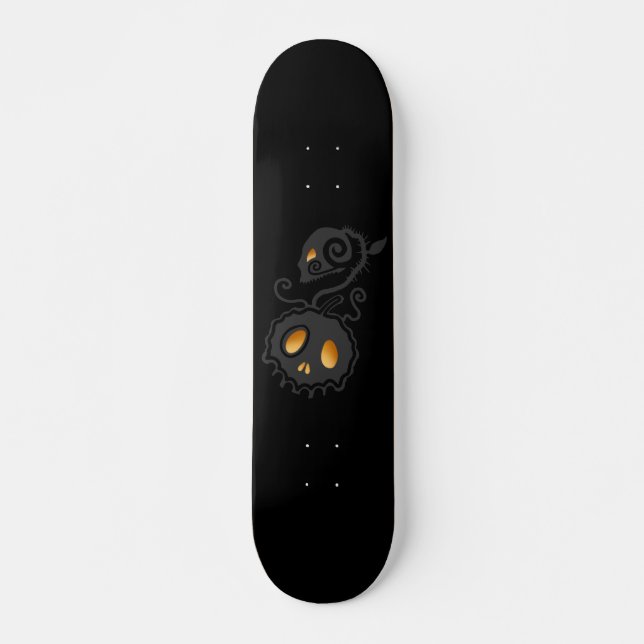 Kürbislaterne Glühen Skateboard (Vorne)