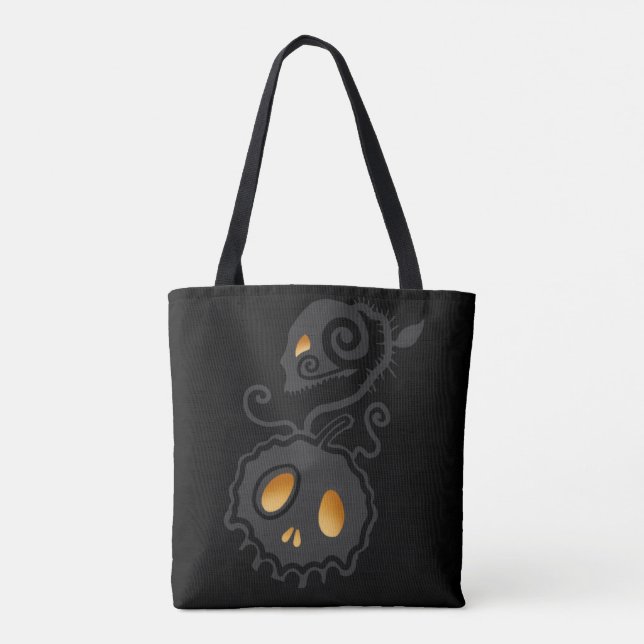 Kürbislaterne Glühen Tasche (Rückseite)