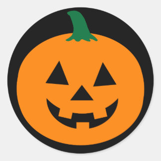 Kürbislaterne-Halloween-Aufkleber Runder Aufkleber