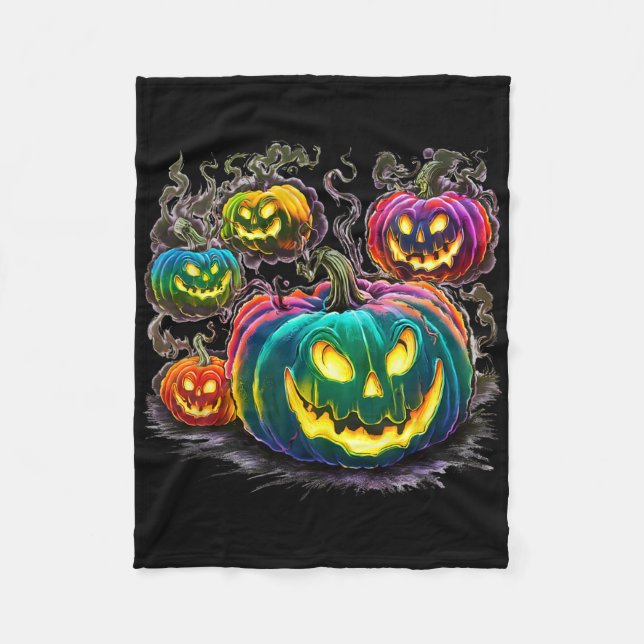 Kürbislaterne Halloween F Fleecedecke (Vorderseite)