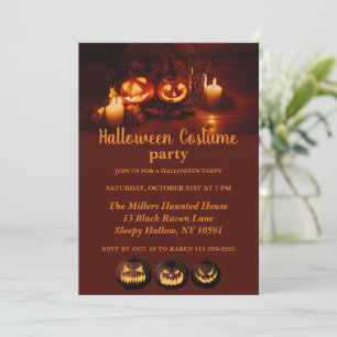 Kürbislaterne Halloween-Party Einladung