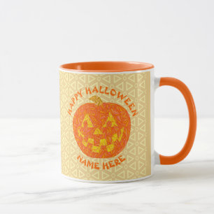 Kürbislaterne Halloween Pumpkin Personalisiert Tasse