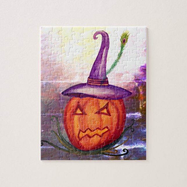 Kürbislaterne Halloween Puzzle (Vertikal)