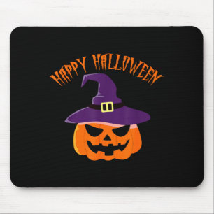 Kürbislaterne Hexenhut frohes Halloween Süßigkeite Mousepad