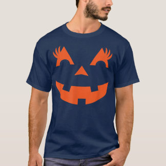Kürbislaterne Kürbis Eyelashes T-Shirt