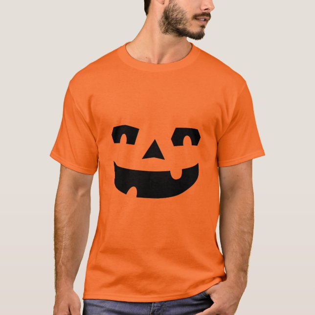 Kürbislaterne-Kürbis-Gesicht Halloween T-Shirt (Vorderseite)