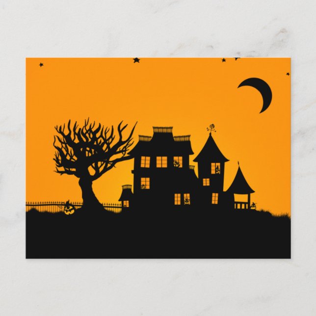 Kürbislaterne Manor Postkarte (Vorderseite)