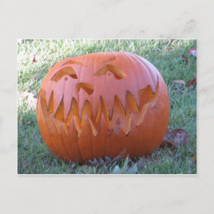 Kürbislaterne Postkarte