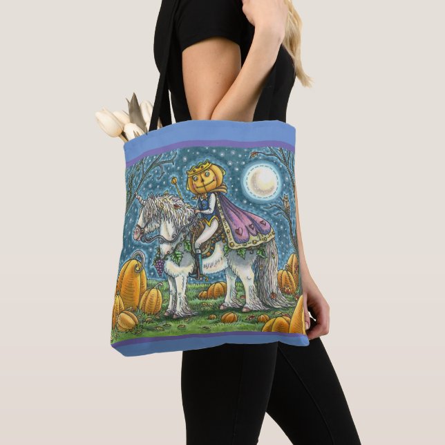 KÜRBISLATERNE PRINCE AUF SEINEM MAGIC UNICORN PONY TASCHE (Von Nahem)
