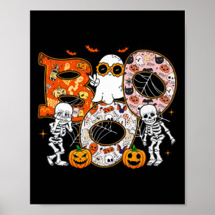 Kürbislaterne Pumpkin Boo Griddy Dance Halloween Poster