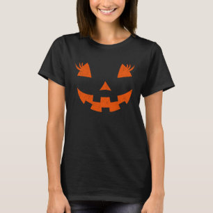 Kürbislaterne Pumpkin Eyelashes Face Hallowen Co T-Shirt