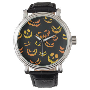 Kürbislaterne Pumpkin Face Armbanduhr