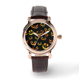 Kürbislaterne Pumpkin Face Armbanduhr