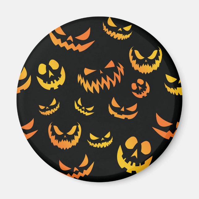 Kürbislaterne Pumpkin Face Magnet (Vorne)
