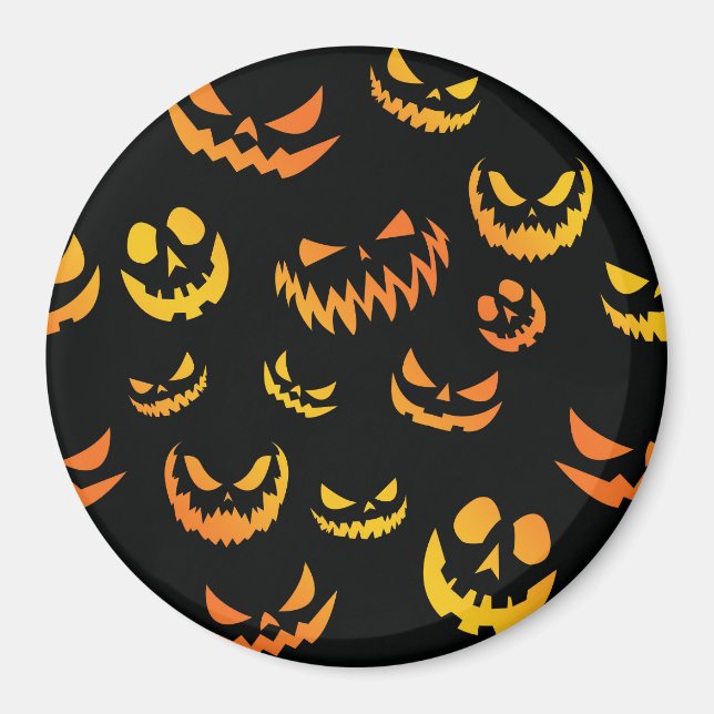 Kürbislaterne Pumpkin Face Magnet (Vorne)