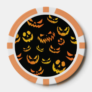 Kürbislaterne Pumpkin Face Pokerchips