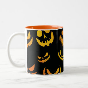 Kürbislaterne Pumpkin Face Zweifarbige Tasse