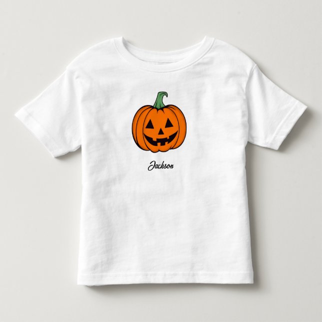 Kürbislaterne Pumpkin Orange Name Kleinkind T - Sh Kleinkind T-shirt (Vorderseite)