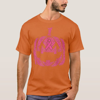 Kürbislaterne Pumpkin & Pink Ribbon Brustkrebs T-Shirt