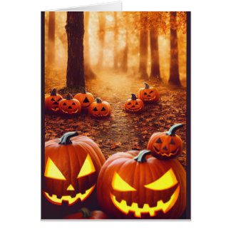 Kürbislaterne Pumpkins Spooky Halloween Card