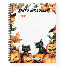 Kürbislaterne, Schwarze Katzen und Scarecrow