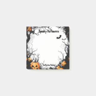 Kürbislaterne Spooky Halloween Post-it Klebezettel
