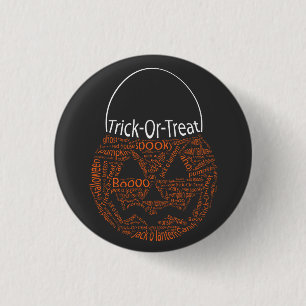 Kürbislaterne-Typografie-Orange Button