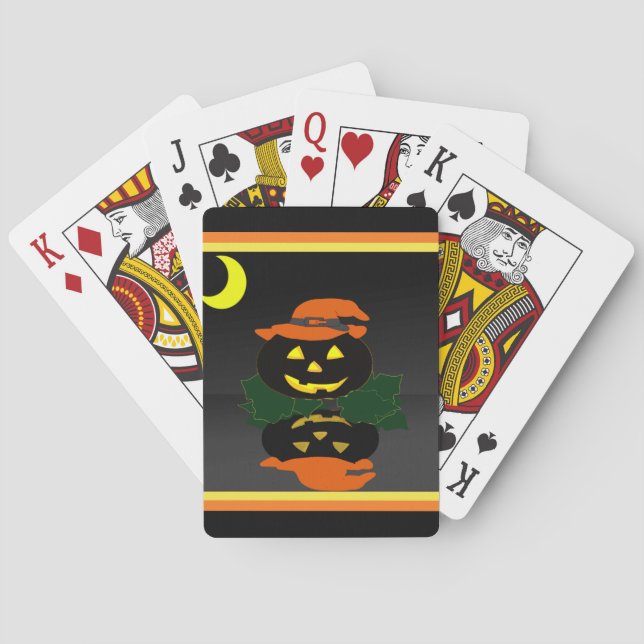 Kürbislaterne und sein Nachdenken - Spielkarten (Rückseite)
