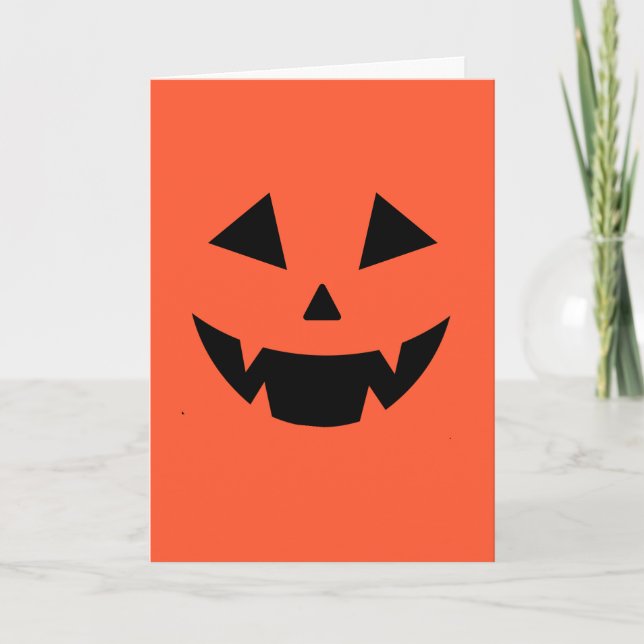 Kürbislaterne von Halloween-Kürbis Karte (Vorderseite)