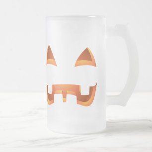 Kürbislaternen-Bierkrug Halloween-Kürbis-Tassen /  Mattglas Bierglas