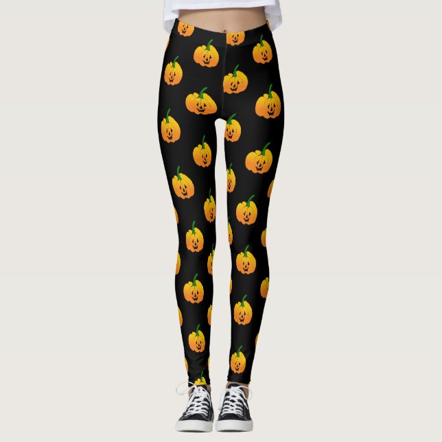 Kürbislaternen-Leggings Leggings (Vorderseite)
