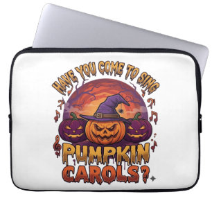 Kürbislieder Halloween Kürbisse Hexenhut Musik Laptopschutzhülle