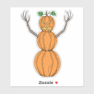 Kürbismann Halloween Kunst Aufkleber