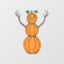 Kürbismann Halloween-Kunst Fensteraufkleber