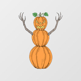 Kürbismann Halloween-Kunst Fensteraufkleber