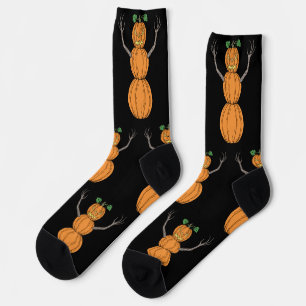 Kürbismann Halloween-Kunst Socken