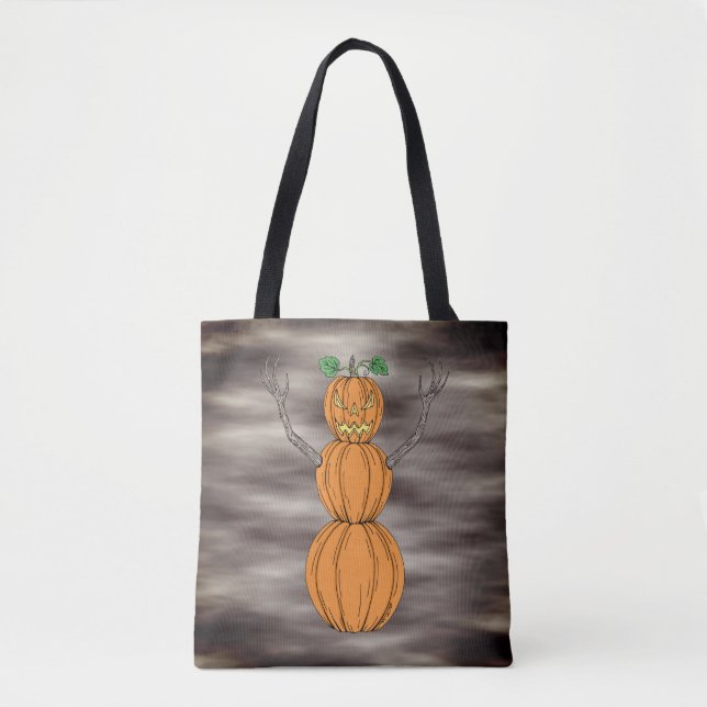 Kürbismann Halloween-Kunst Tasche (Vorderseite)