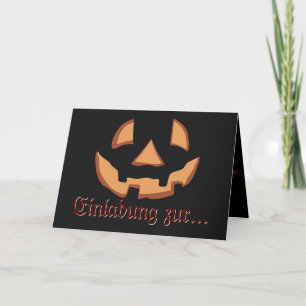 Kürbismaske für Halloween Karte