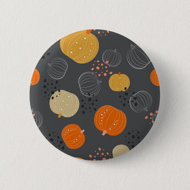 Kürbismuster Button (Vorderseite)