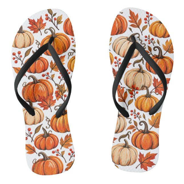 Kürbismuster  flip flops (Fußbett)
