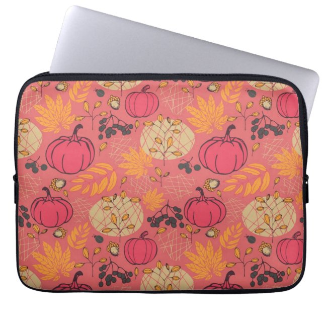 Kürbismuster Laptopschutzhülle (Vorderseite)