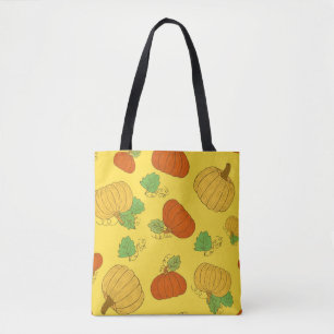Kürbismuster nahtlos. Handgezogener Doodle-Brussel Tasche