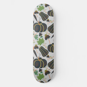 Kürbismuster nahtlose Muster Karotte schwarz-weiß Skateboard