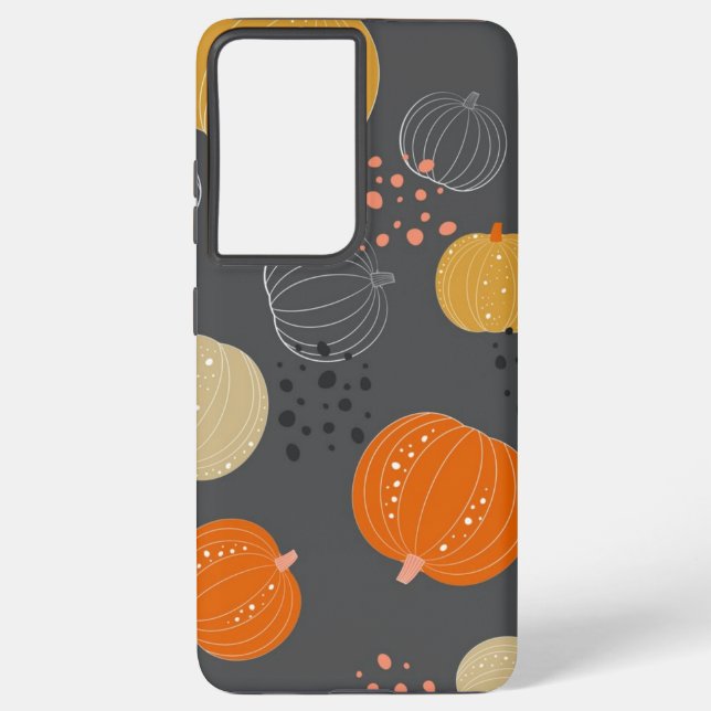 Kürbismuster Samsung Galaxy Hülle (Rückseite)